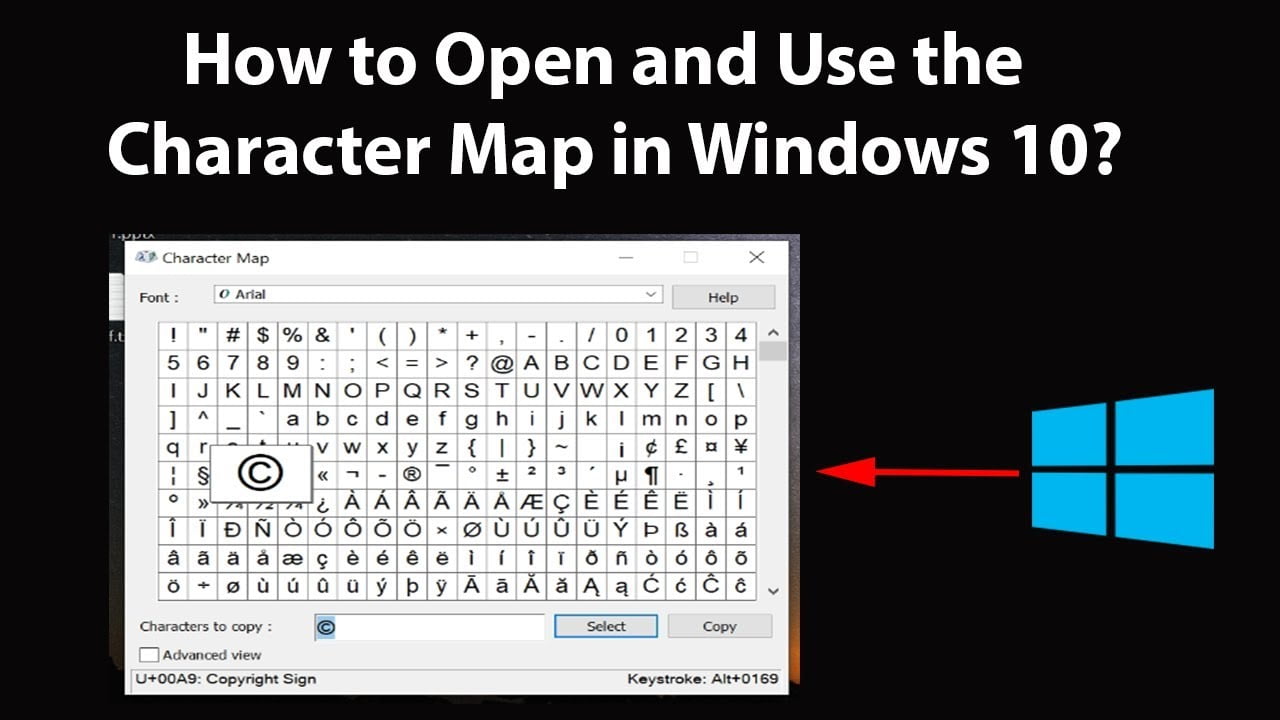 Membuka Character Maps Pada Windows 10